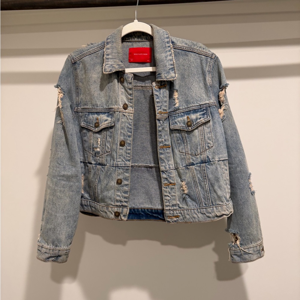 Signature8 Vintage Distressed Jean Jacket